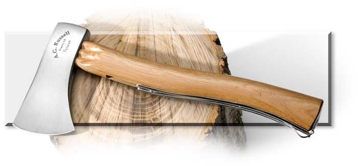 A G RUSSELL - SAFETY AXE - HICKORY HANDLE