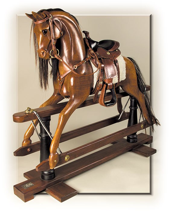 Old Time Rocking Horse and Miniature Western Saddle