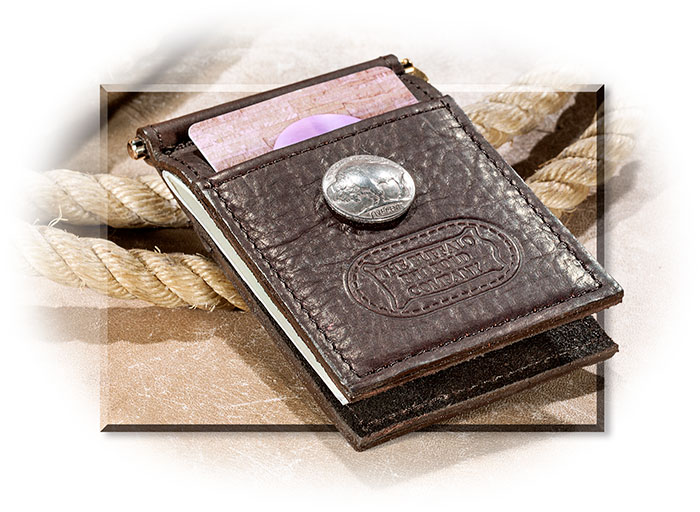 Genuine Buffalo Leather & Buffalo Nickel Money Clip