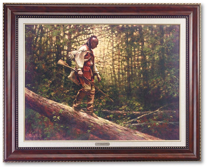 GICLEE BY DOUG HALL - ONE STEP AT A TIME - 36 X 27 MAHOGANY FRAME