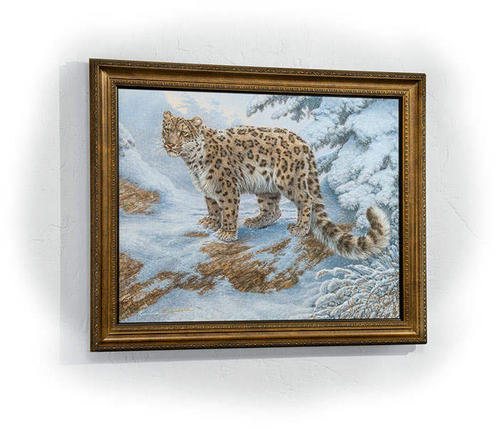 Leopard wall art painting by Lee Kromschroeder