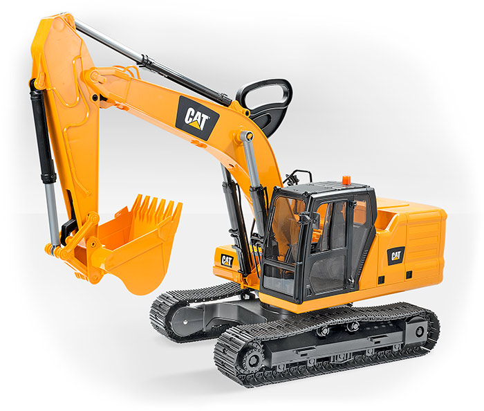 BRUDER TOYS - CAT MINI EXCAVATOR - AGES 4+ - FUNCTIONING SHOVEL ARM OPERATED BY MANUAL LEVER