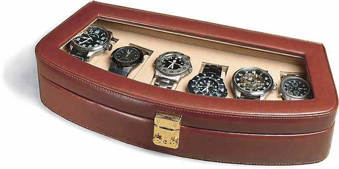 Cognac Leather Watch Case