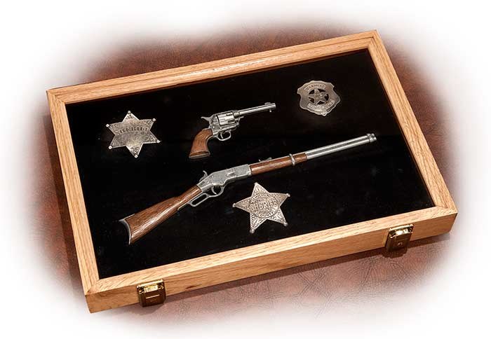 Wild West Gun & Badge Display