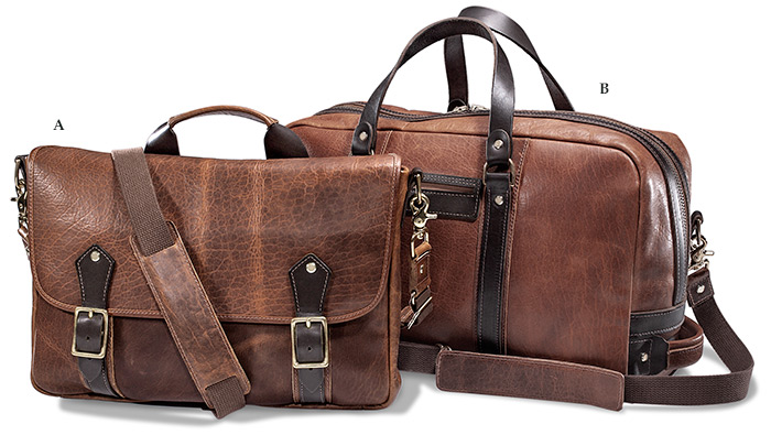 bison leather backpack