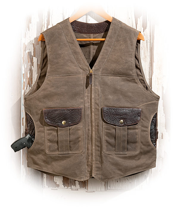 waxed canvas hunting vest