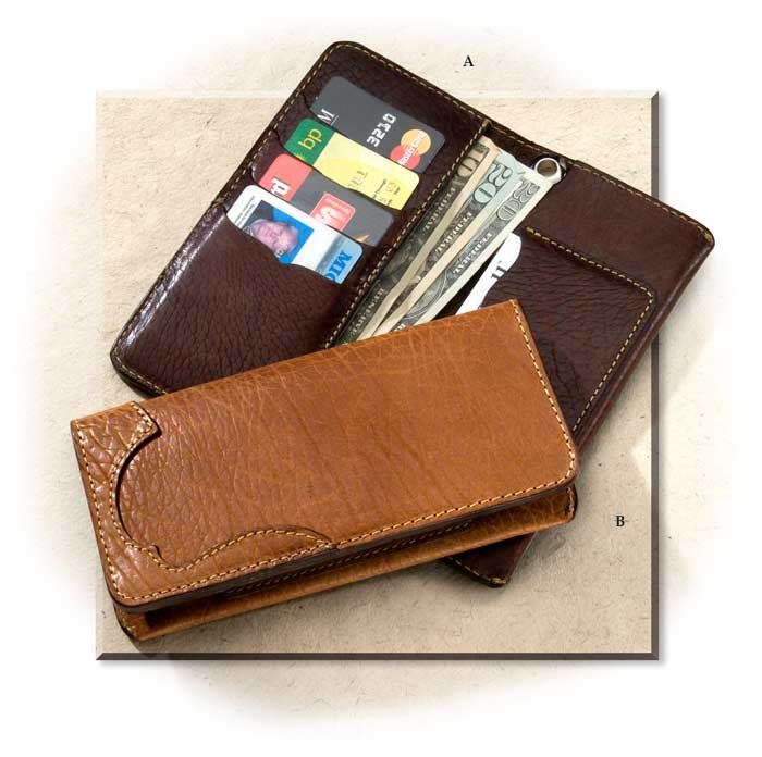 Shrunken Bison Leather Wallet | Russell's For Men