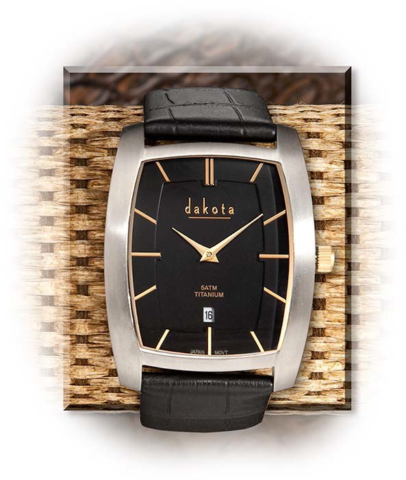 Square Face Slim Titanium Watch Russell's For Men