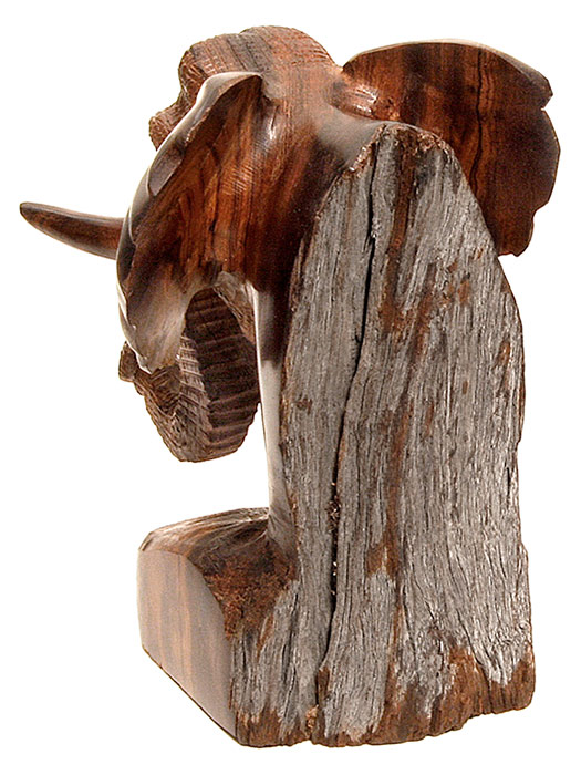 Hand Carved Desert Ironwood Busts Elephant