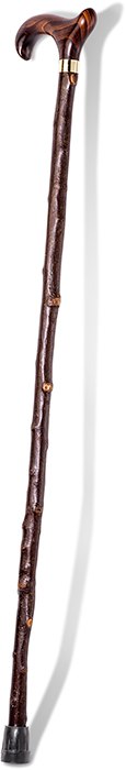 Irish Blackthorn Wooden Walking Cane with scorched cherry wood.