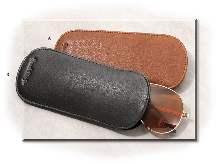 Cashmere Leather Glasses Cases Brandy no Clip