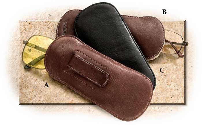 Leather sunglasses Case, Personalized glasses Case with belt loop