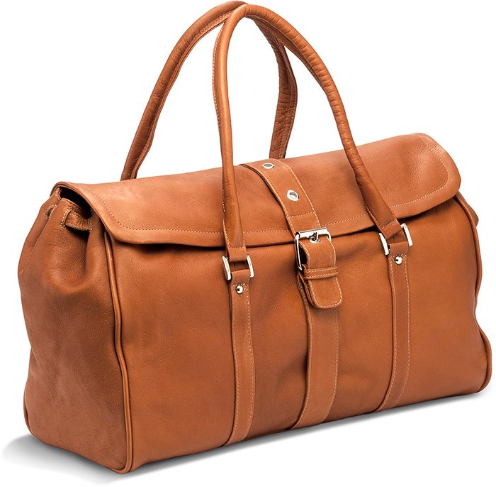 Flap Closure Leather Weekender | Russell's For Men