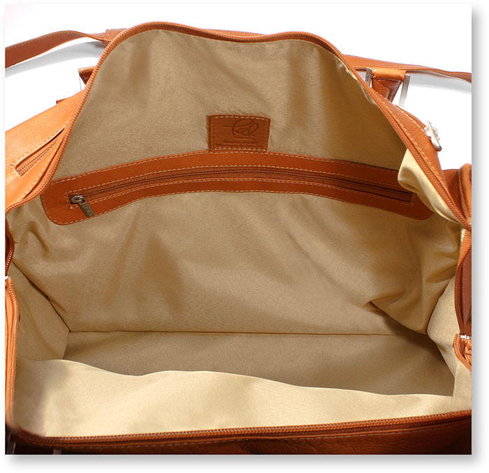 Saddle Brown Cowhide Leather Duffel