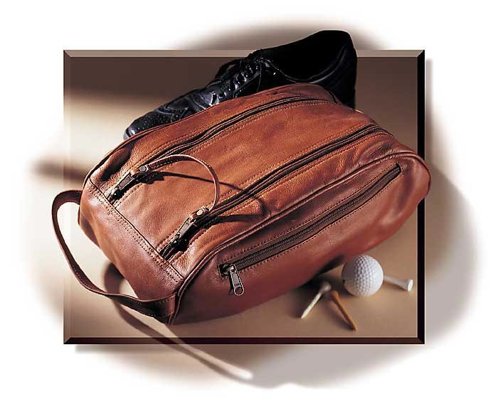 leather shoe bag