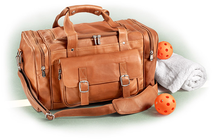 Small Leather Duffel or Sport Bag