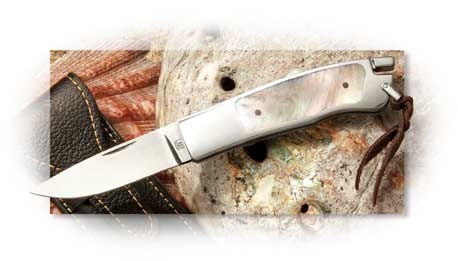 CAS - RON LAKE - TAIL LOCK - MOTHER OF PEARL HANDLE - 12C27 BLADE