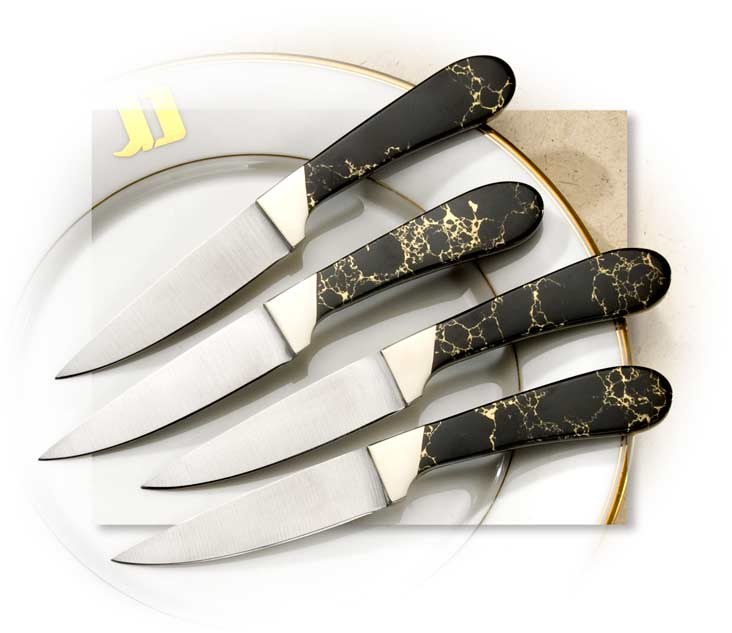 Aztec Gold Handled Steak Knives Russell's For Men