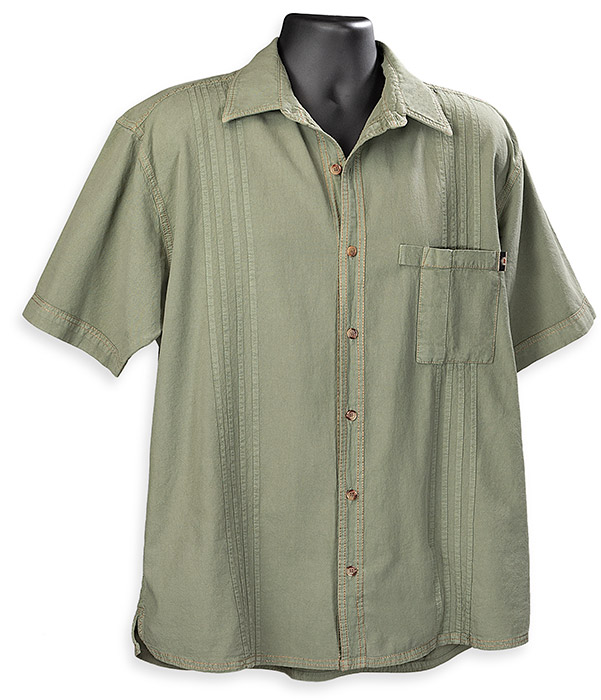 Moss Green 100% Peruvian Cotton Travel Shirt medium