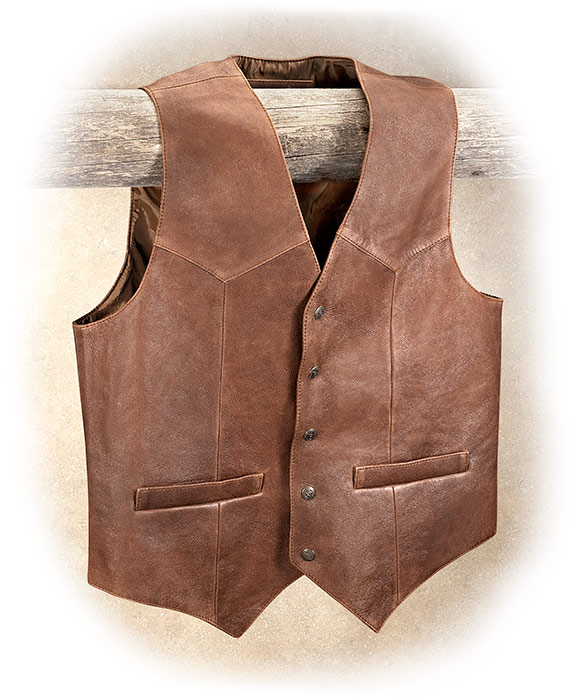 Tailored Lamb Leather Vest Special Order small