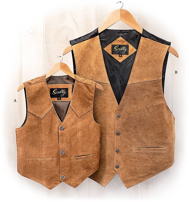 Matching Scully Boar Suede Vests