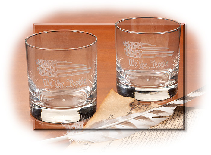 Etched Glasses - "We The People"