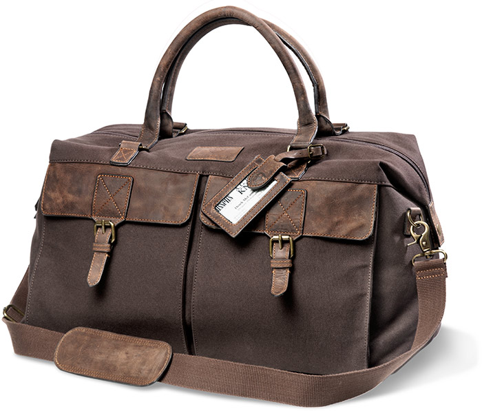 Canvas Duffel with Leather Trim