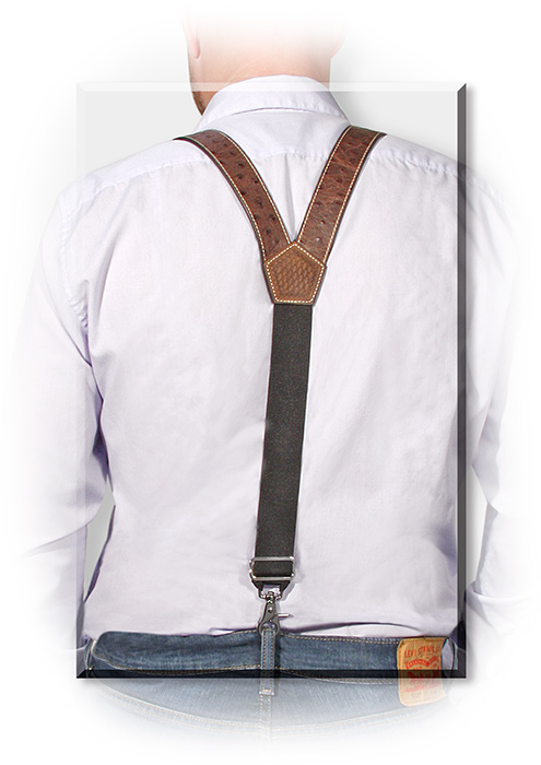 Russence Luxury Cross Back Adjustable Khaki, Light Tan Suspenders