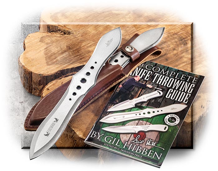 GIL HIBBEN PRO COMPETITION THROWERS AND KNIFE THROWING GUIDE BOOK SET - SET OF 1 BOOK AND 3 Knives
