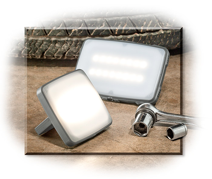 Slim Emergency Survival LED Lights - available in 400 or 1100 lumen sizes with rechargeable battery