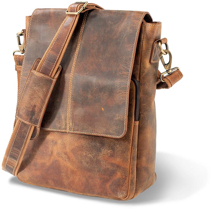 Rugged leather bag set brown for C-Bow holder