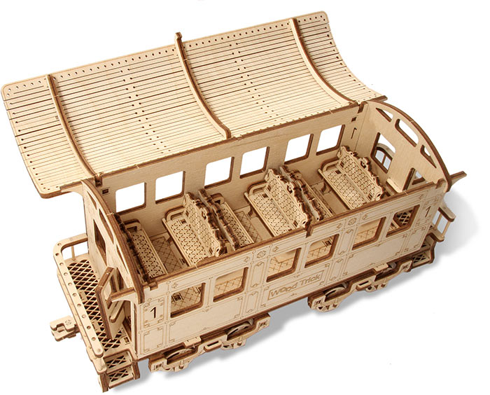 3D Mechanical Puzzle - Locomotive with Passenger Car