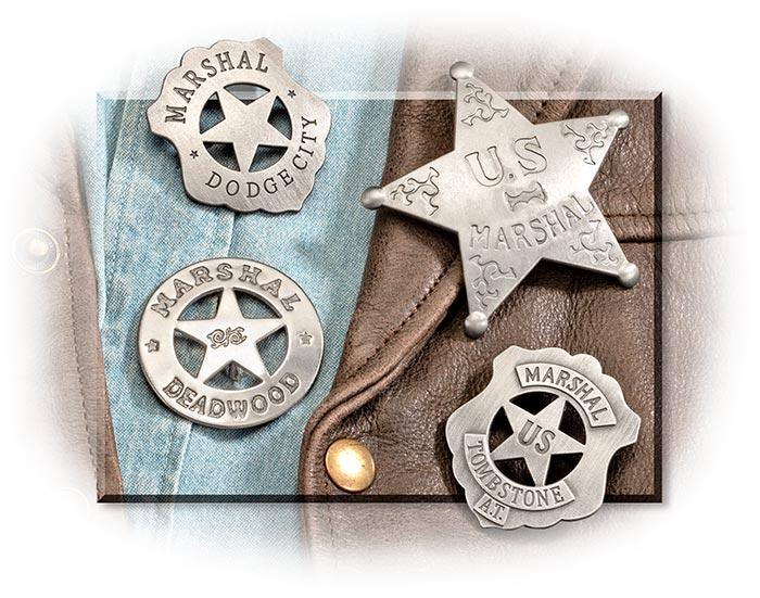 Replicas of Old West Badges