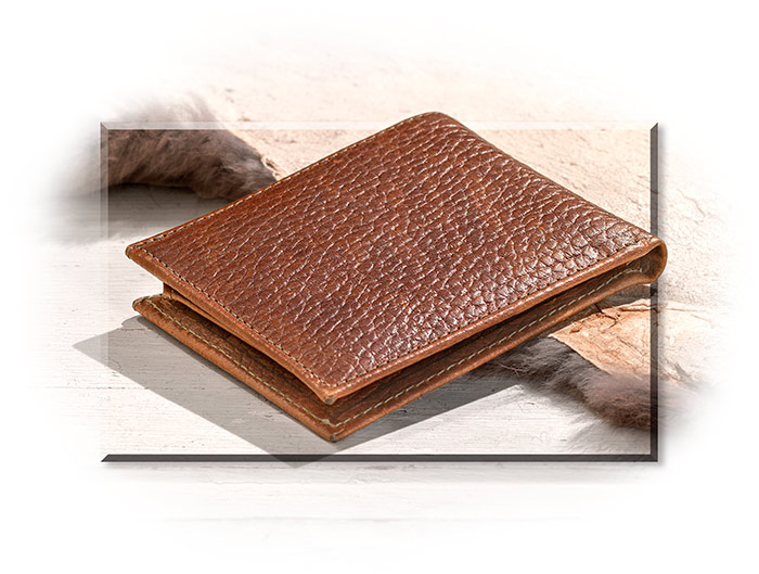 Leather SR Wallet for Men Full Grain Genuine Leather Bi-fold