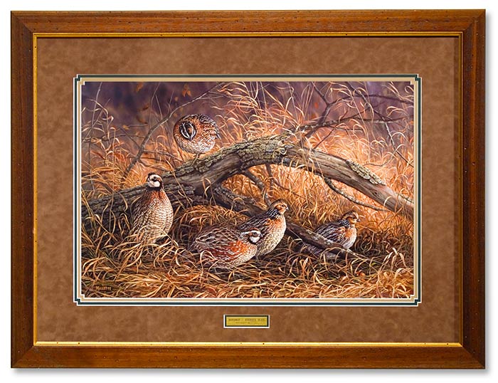 HIDEAWAY - BOBWHITE QUAIL - SIGNED AND NUMBERED ARTIST PROOF - 75 PC BY ROSEMARY MILLETT