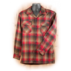 Pendleton Red, Black & Brown Plaid Wool Shirt | Russell's For Men