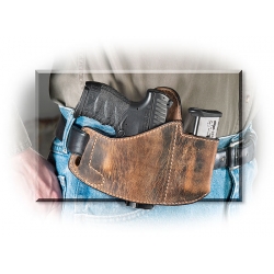 Distressed Leather Pistol Holster | Russell's For Men